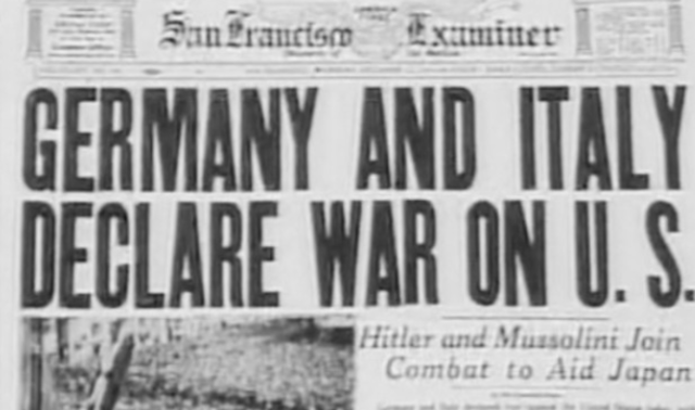 Germany, Japan, Italy, and Their Allies Declare War on the U.S.