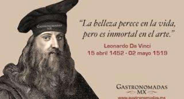 Leonardo di ser Piero da Vinci (Vinci, 15 de abril de 1452​-Amboise, 2 de mayo de 1519)