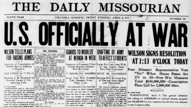 U.S. Declares War on Germany