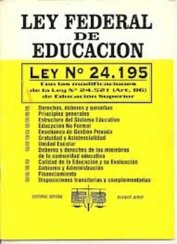 LEY 25.195 Ley Federal de Educación