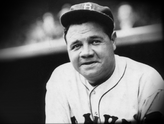Babe Ruth makes first major debut
