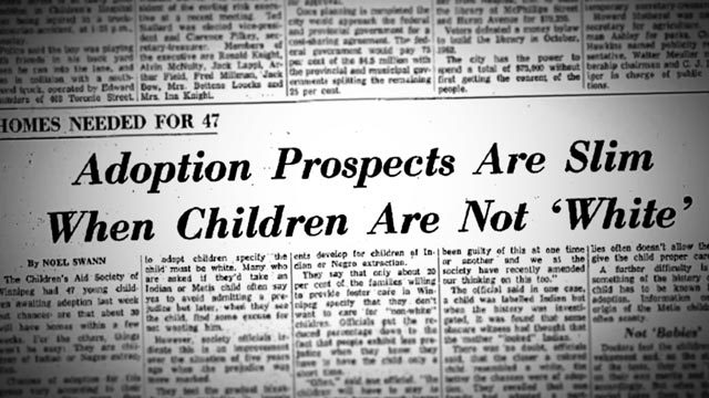 How many were effected by the sixties scoop?
