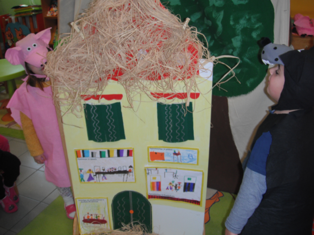 The big bad wolf went first to the house of straw!