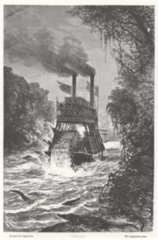 La navegación, viajes por el río Magdalena, primer barco a vapor: año 1823