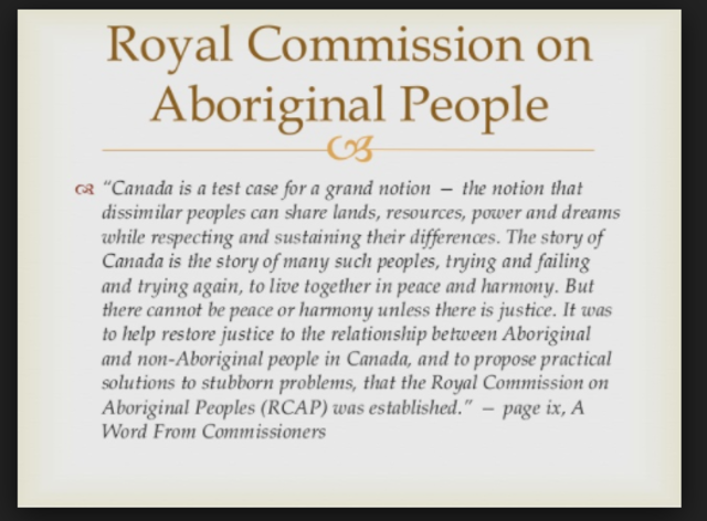 royal commission on aboriginal people