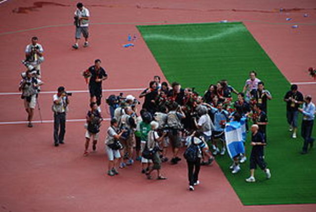 La selecciónde fútbol Argentina gana la medalla de oro en los Juegos Olímpicos de Pekin