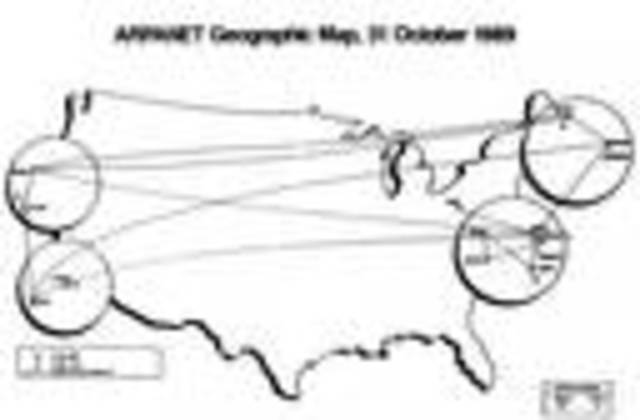 la red ARPANET conecta 14 nodos.