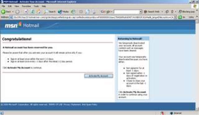 empieza a operar el servicio de correo electrónico hotmail