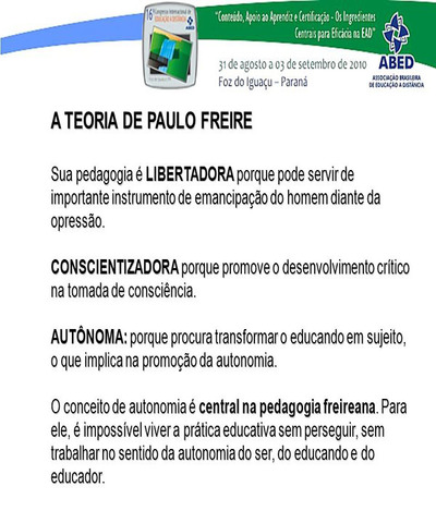 Paulo Freire . Teoría del oprimido