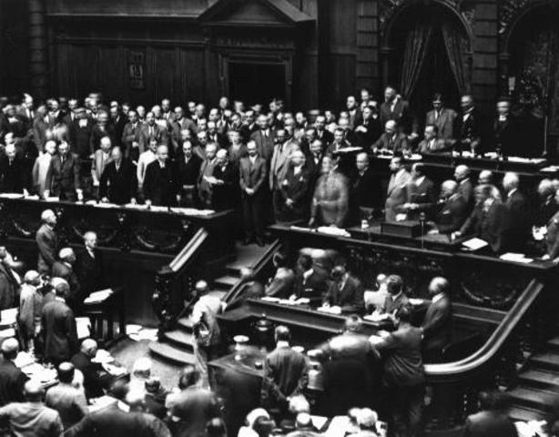 The Weimar Republic begins