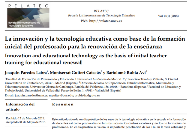 Innovación y tecnología educativa