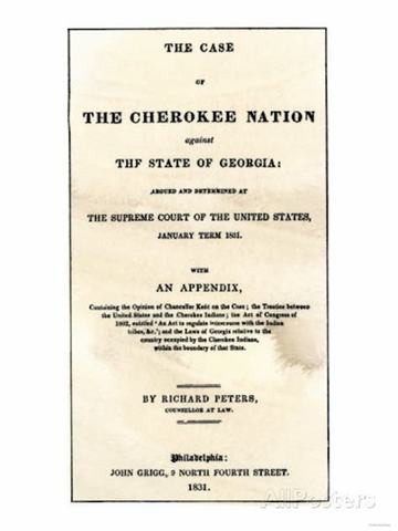 Cherokee Nation vs. Georgia