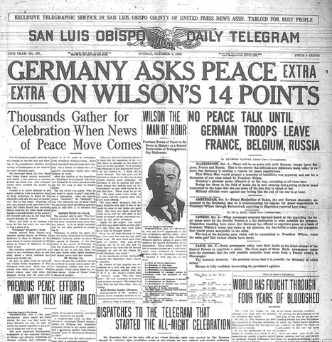 14 points - 1918 - Woodrow Wilson