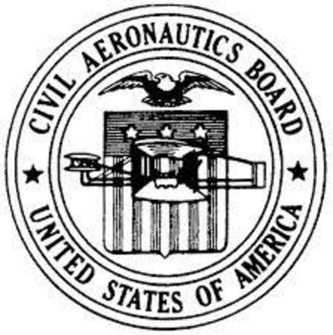 Civil Aeronautics Board is created to regulate US commercial air traffic.