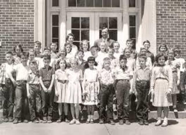 Supreme Court rules public school segregation unconstitutuional.