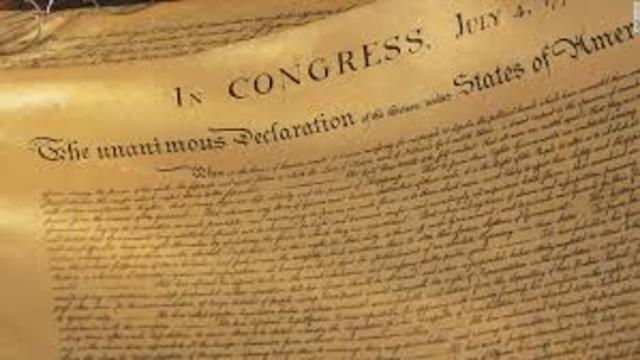 The united states declares its independence