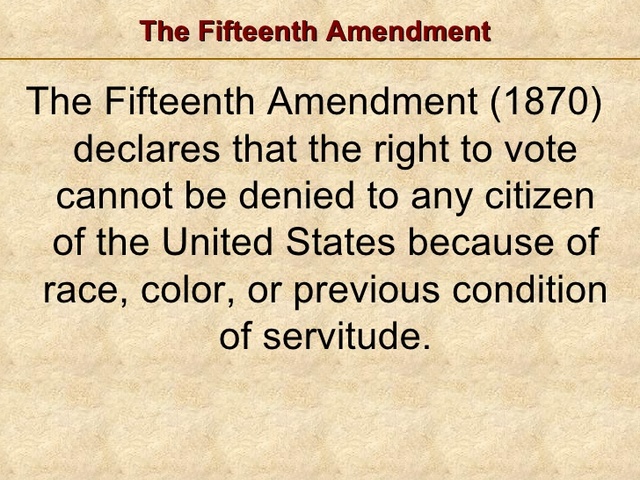 Fifteenth Amendment