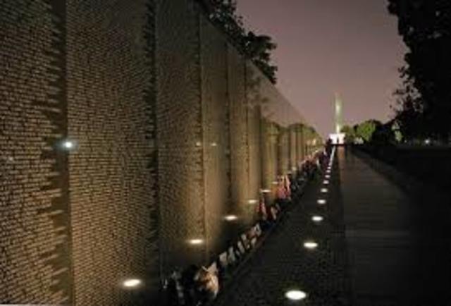 VIETNAM VETERANS MEMORIAL DEDICATED IN WASHINGTON D.C.