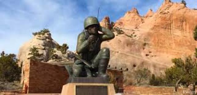 Monuments Made to Honor Code Talkers
