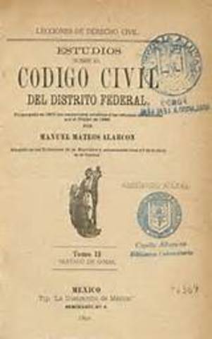 Primer Código Civil Mexicano para el Distrito Federal y  para todos los Territorios Federales.