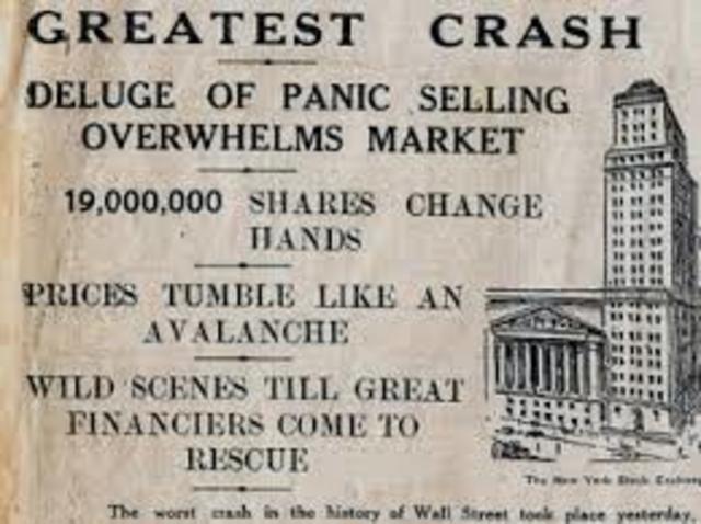The stock market crashes