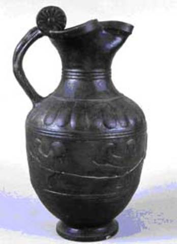 viene introdotta dagli artigiani Cerveteri dell'argilla bucchero