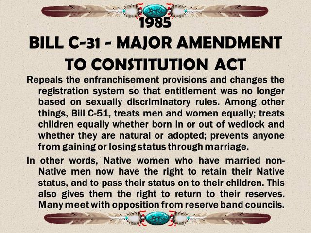 Passing of Bill C-31