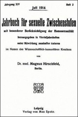 Magnus Hirschfeld founds the Scientific Humanitarian Committee on 14 May as the first ever official organization for homosexual rights and the repeal of Paragraph 175.