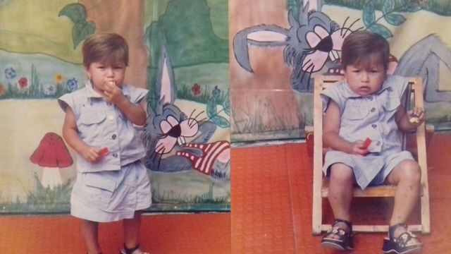 Mis primeros tacones, estaba cumpliendo 3 años.