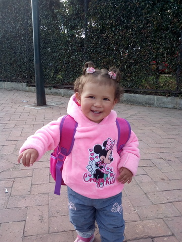 primer día de jardín de salome.