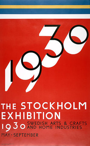 Gráfico: Poster from the Stockholm Exhibition