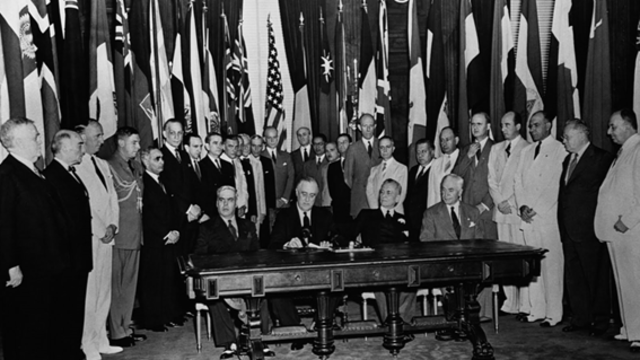 Подписание в Вашингтоне Декларации 26 государств (Декларация Объединенных наций)