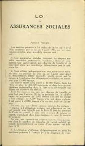 Lois sur les assurances sociales