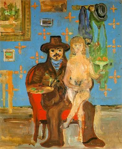 Koloryści Malarz i modelka Zygmunt Waliszewski