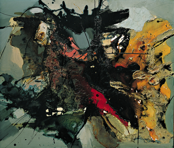 Informel taszyzm Obraz z czerwonym rozbryzgiem Tadeusz Kantor