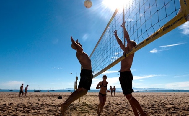 The first man beach volleyball