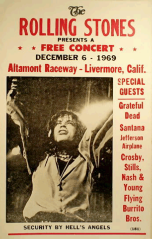 The Rolling Stones host the Altamont music festival