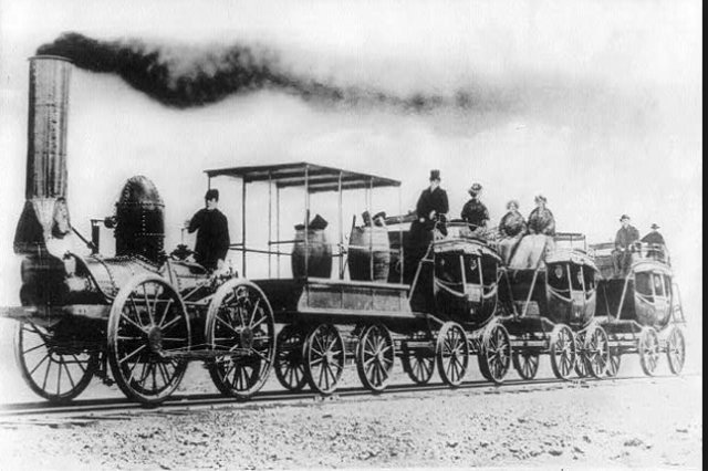 The first Transcontinental Railroad
