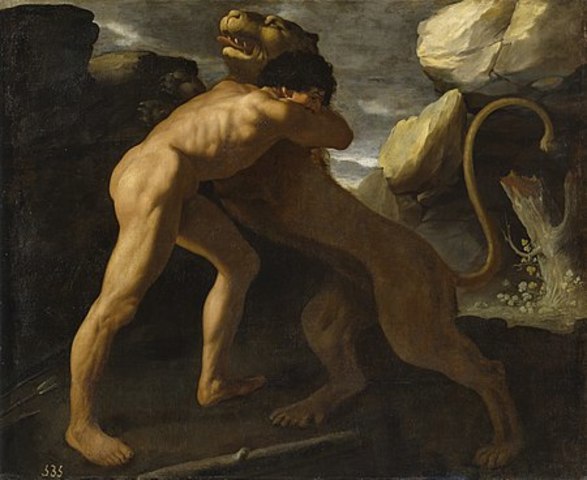Hércules lucha con el león de Nemea