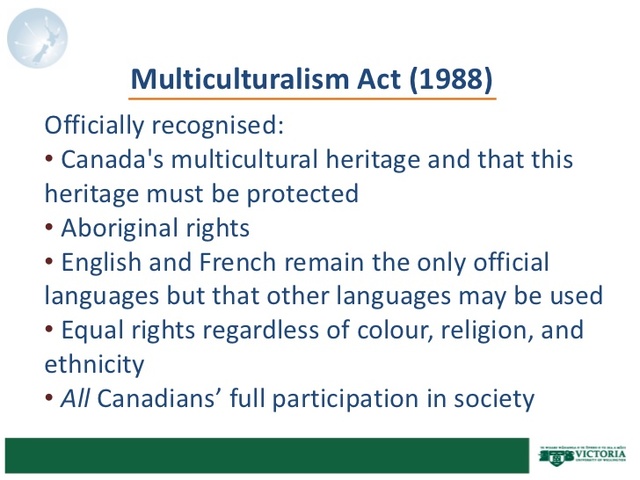 Department of Multiculturalism Formed