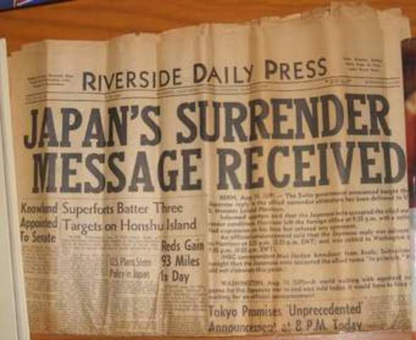 Japan surrenders