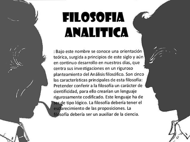 FILOSOFÍA ANALÍTICA