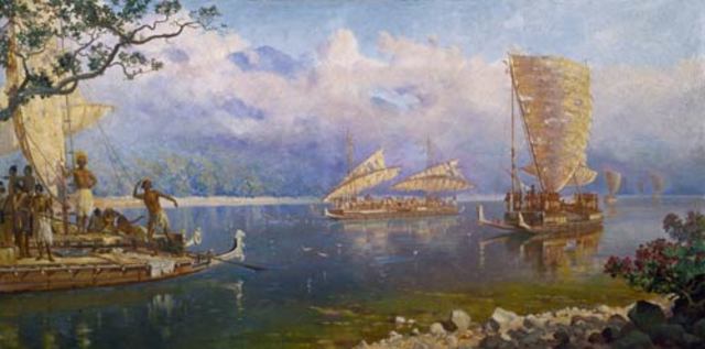 Polynesians arrive in New Zealand Great fleet