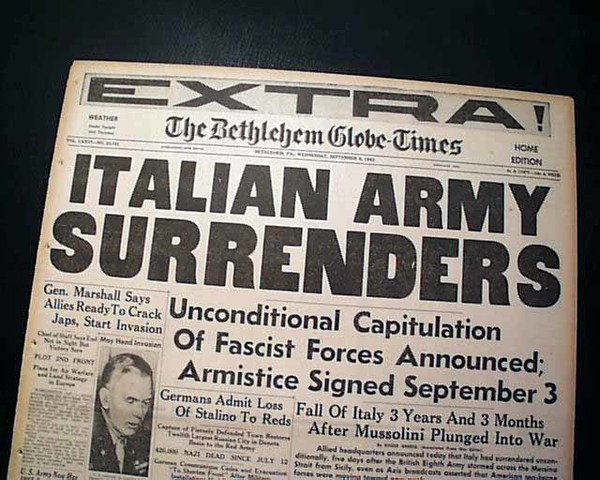 ITALY SURRENDERS