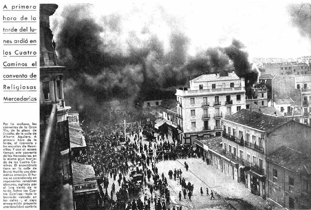 Quema de conventos en Madrid