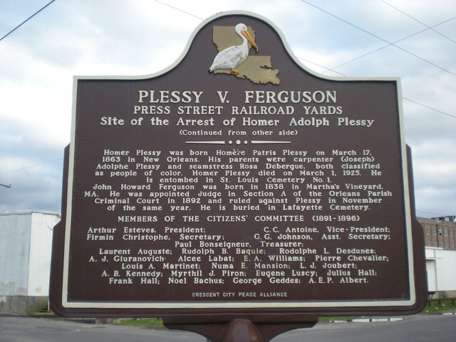 1896 - Plessey v. Ferguson