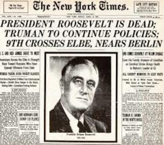 death of roosevelt