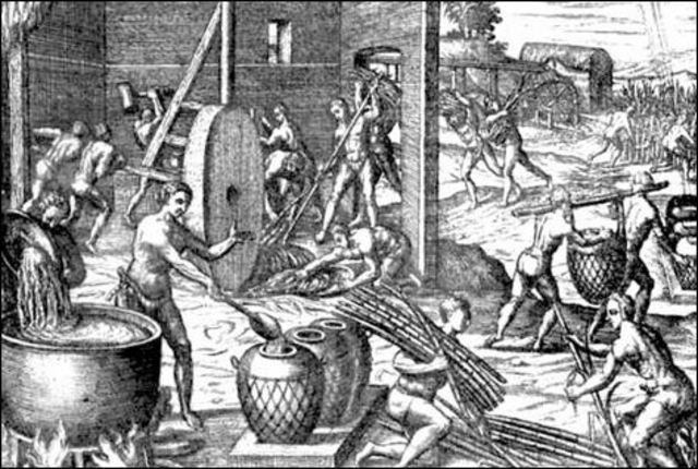 Natives undergo the Encomienda System