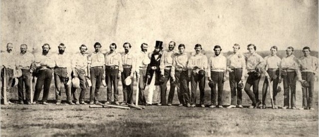 First Pro baseball  game ever played