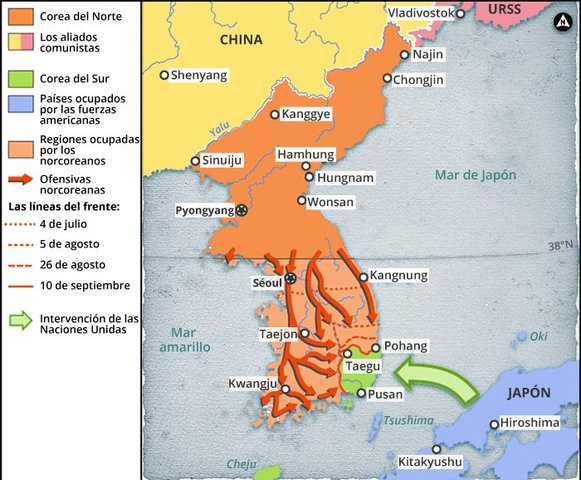 La guerra de Corea grandes potencias